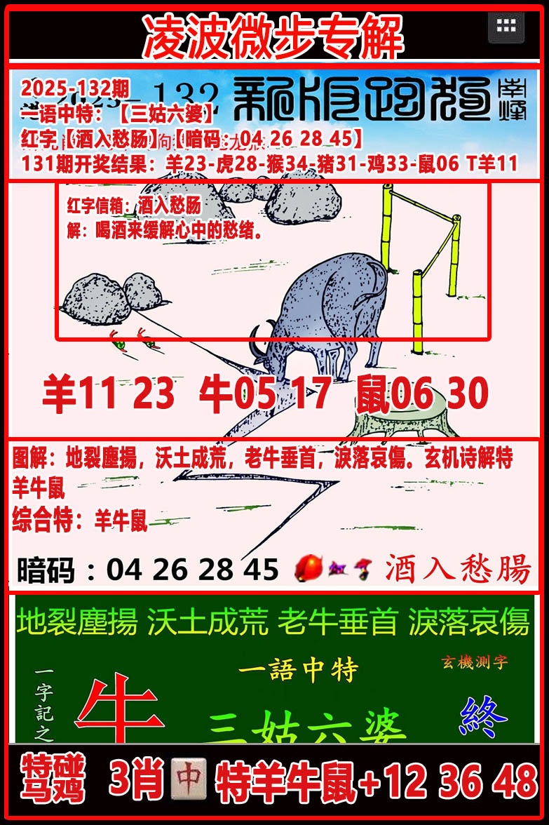 132期凌波微步专解跑狗[图]